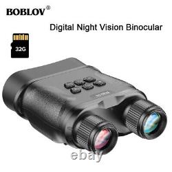 1080P 32GB Digital Night Vision Goggles Binoculars Infrared IR Camera 2.3 LCD