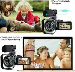 1080P 4K HD Camcorder Digital Video Camera LCD 24MP 16X Zoom DV AV Night Vision