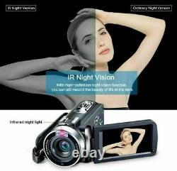 1080P 4K HD Camcorder Digital Video Camera LCD 24MP 16X Zoom DV AV Night Vision