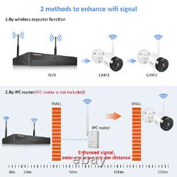 1080P HD IP Wireless Security Camera System WiFi Audio Outdoor Home CCTV NVR Kit
