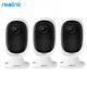 1080p Wireless Security Camera Outdoor Rechargeable Battery Reolink Argus 2 3pcs