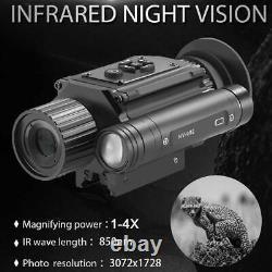 1-4X Digital Night Vision Hunting Scope Optics Sight 850nm IR Camera USA