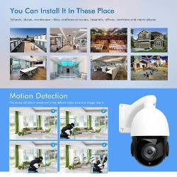 30X Zoom Outdoor CCTV 5MP Auto Tracking PTZ Camera 3D Humanoid Detection ONVIF