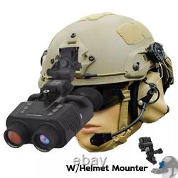 3D 1080P Night Vision Binoculars Goggles Head Mounter Infrared NV8000 With TF CARD