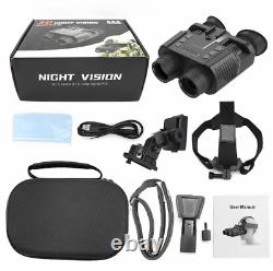 3D 1080P Night Vision Binoculars Goggles Head Mounter Infrared NV8000 With TF CARD