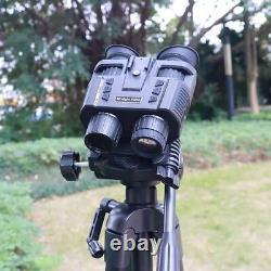 3D 1080P Night Vision Binoculars Goggles Head Mounter Infrared NV8000 With TF CARD