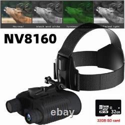 3D/8X Night Vision Binoculars Hunting Infrared Digital Head Mount Goggles NV8160