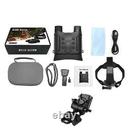 3D Digital Night Vision Goggles Head Mount Binoculars Infrared Hunting Telescope