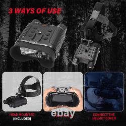 3D Digital Night Vision Goggles Head Mount Binoculars Infrared Hunting Telescope