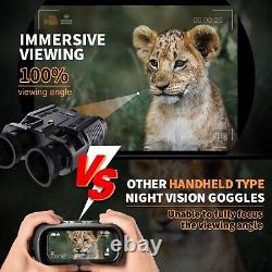 3D Hunting Night Vision Goggles Binoculars Digital IR Head Mounted Rechargeable