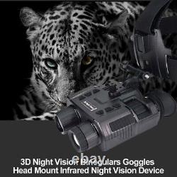 3D Night Vision Goggles IR 1080p infrared NV Binocular Naked Eye Head Helmet