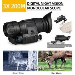 3X200M HD Hunting Night Vision Scope 940nm Tactical Digital Helmet Telescope PV3