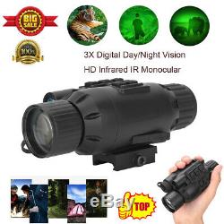 3X HD Digital Night Vision Hunting Monocular Telescope with IR Infrared Light