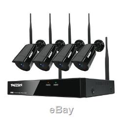 4CH 1080P Outdoor Wireless Security Camera System 2MP Wifi NVR