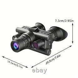 4K 8x Zoom Night Vision Goggles Helmet Mounted Bonoculars Hunting IR Camera&32GB