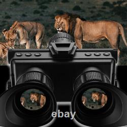 4K 8x Zoom Night Vision Goggles Helmet Mounted Bonoculars Hunting IR Camera&32GB