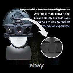 4K 8x Zoom Night Vision Goggles Helmet Mounted Bonoculars Hunting IR Camera&32GB
