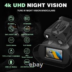 4K Digital Night Vision Goggles, Infrared Night Vision Binoculars for Adults, 3