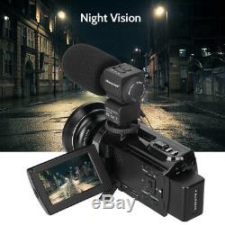 4K HD Digital Camcorder 16X Zoom WiFi 48 MP Video Camera withMic & IR Night Vision