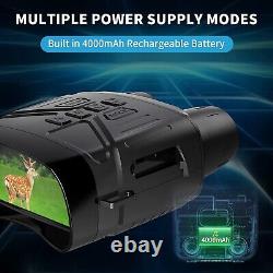 4K IR Night Vision Goggles Digital Binoculars 3'' Large Screen with DVR 2023