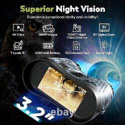 4K Night Vision Binoculars Digital Binoculars Built-in 4000mAh Battery. Outdoor