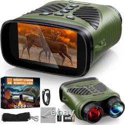 4K Night Vision Goggles 48MP and 3 Inch Display, 8X Digital Zoom, Green