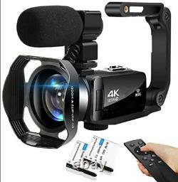 4K Video Camera Camcorder Digital WiFi DV Camera 48MP 60FPS IR Night Vision Touc