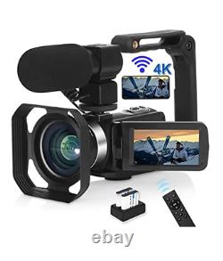 4K Video Camera Camcorder Digital WiFi DV Camera 48MP 60FPS IR Night Vision Touc