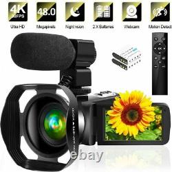 4K Video Camera Ultra HD Camcorder 48.0MP IR Night Vision Digital Camera (V4)