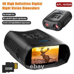 4K Video Digital Zoom Night Vision Infrared Hunting Binoculars 850nm IR Camera