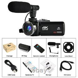 4K Wifi Camcorder Video Vlogging Camera Digital Zoom Camcorder IR Night Vision