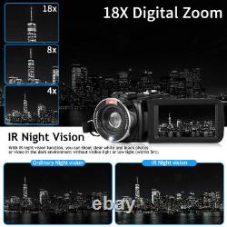 4K Wifi Camcorder Video Vlogging Camera Digital Zoom Camcorder IR Night Vision