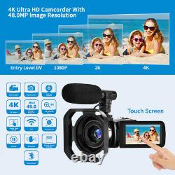 4K Wifi Camcorder Video Vlogging Camera Digital Zoom Camcorder IR Night Vision