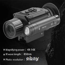 4X-14X 850nm Digital Night Vision Monocular Hunting Rifle Scope Sights Telescope