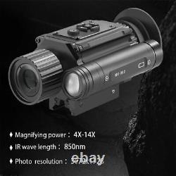 4X-14X Digital Night Vision 850nm Hunting Rifle Scope Optics Sight IR Camera