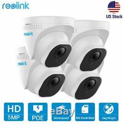 4-pack Reolink 5MP PoE IP Security Camera Waterproof Surveillance Dome RLC-520