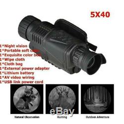 5X40 Digital Monocular Night Vision Infrared Night-Vision V3Q4 Camera Monoc E9O6