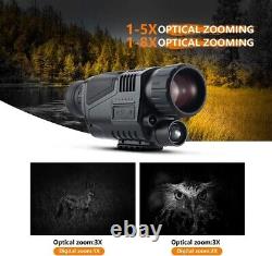 5X40 Night Vision Monocular HD Infrared IR Video Camera Day Night Hunting DVR