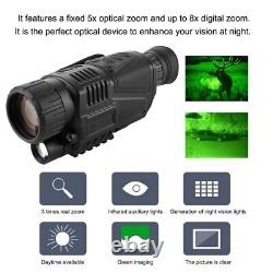 5X40 Night Vision Monocular HD Infrared IR Video Camera Day Night Hunting DVR