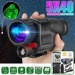 5X40 Zoom 850nm HD Digital Night Vision Monocular Infrared Scope IR Camera Video