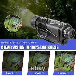 5X40 Zoom 850nm HD Digital Night Vision Monocular Infrared Scope IR Camera Video