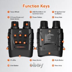 5X Digital Zoom Night Vision Binoculars Video Record Goggles NVG with 32GB SD Card