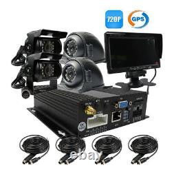 720P AHD 4CH GPS Car Vehicle DVR MDVR Rear View CCTV Security Camera 7 monitor