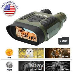 7X31 Night Vision Binoculars IR Scope with 2 TFT LCD 32G TF Card for Hunting
