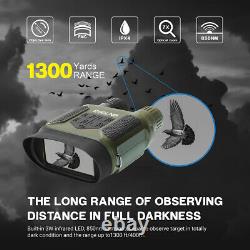 7X31 Night Vision Binoculars IR Scope with 2 TFT LCD 32G TF Card for Hunting