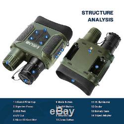 7X31mm Digital Night Vision Binocular Scope with 2 TFT LCD and 32GB TF Card