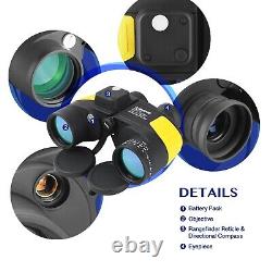 7X50 HD Marine Binoculars Low Light Night Vision for Boating Hunting Waterproof