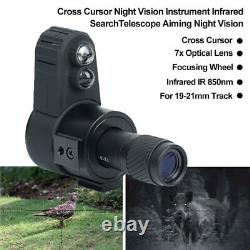 850nm Digital Night Vision Monocular 7X Infrared Scope Cross Cursor 200-400m