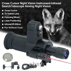 850nm Digital Night Vision Monocular 7X Infrared Scope Cross Cursor 200-400m