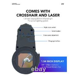 850nm Digital Night Vision Monocular 7X Infrared Scope Cross Cursor 200-400m
